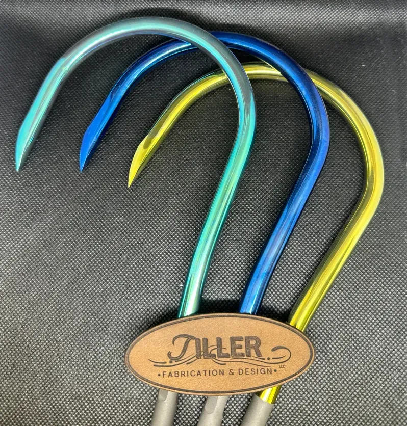 4in Tiller Titanium Gaff Hook